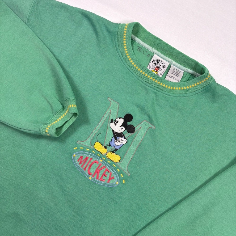 Vintage Mickey & Co Sweatshirt XL 90s Disney Nostalgic Grandpa Core